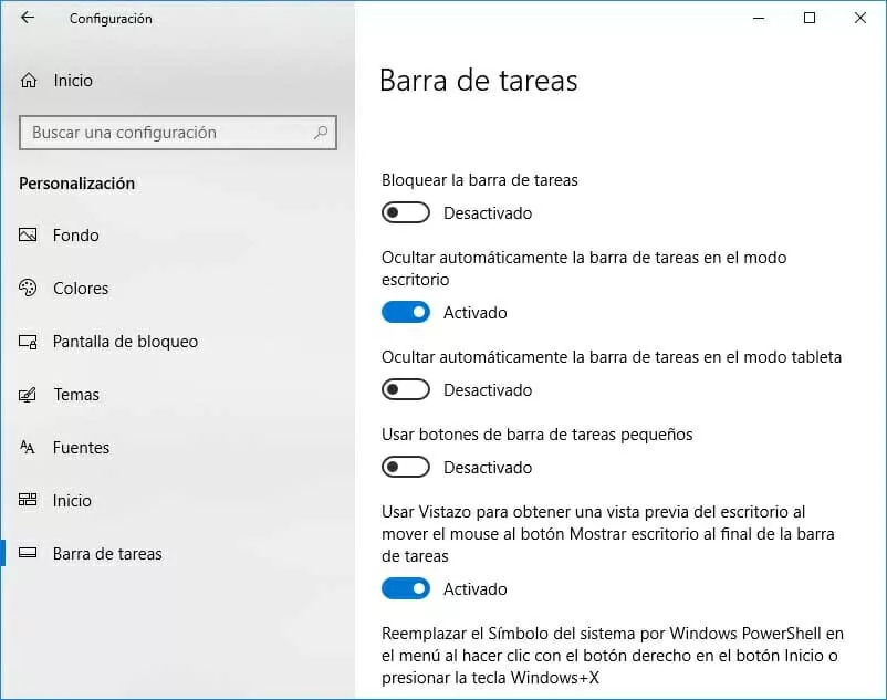 panel de control windows 10