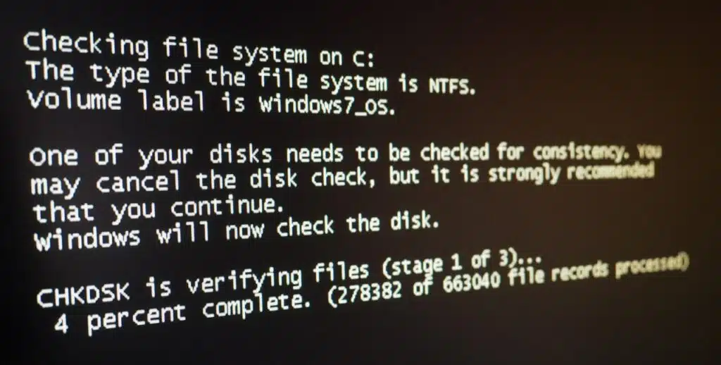 chkdsk 1