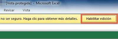 Quitar la vista protegida de un archivo de Excel rapidamente