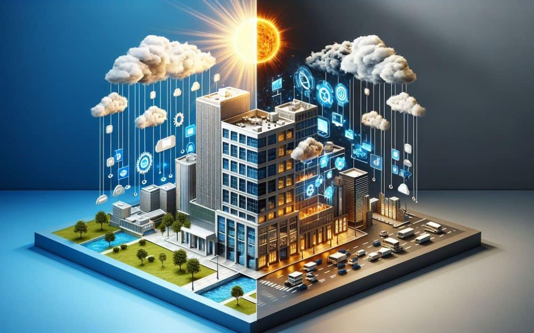 Ciudad inteligente conectada, tecnología e innovación.