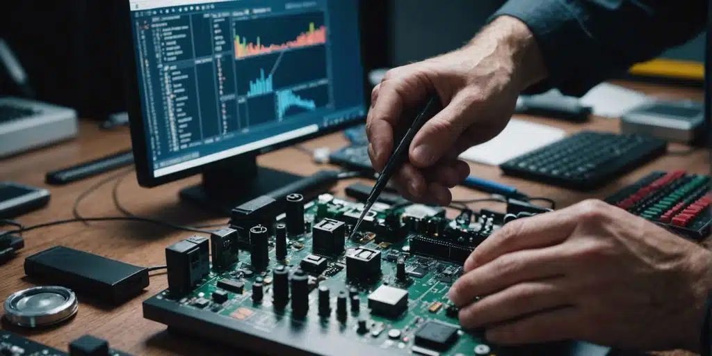 Technician repairing computer for effective IT support.