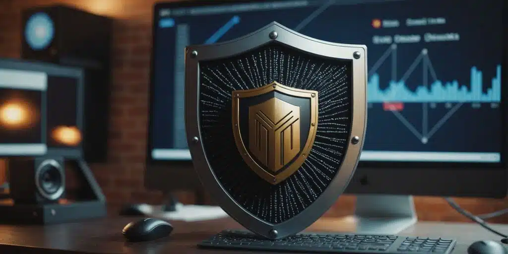 Antivirus shield protecting computer infrastructure from threats